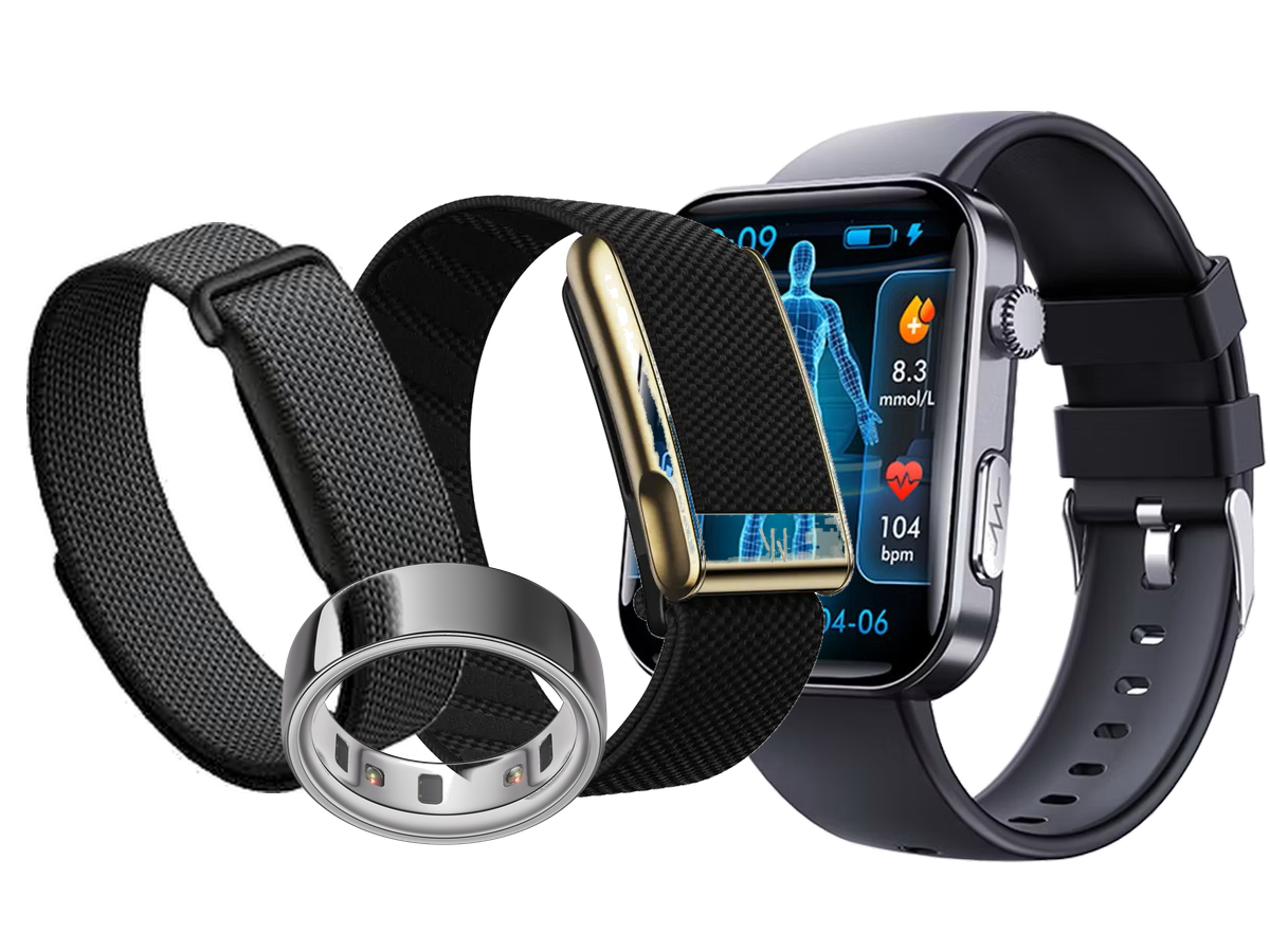 Health tech wearables: smartwatch, ring and bands